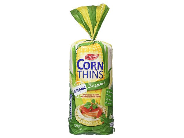 Real Foods Sesame Corn Thins