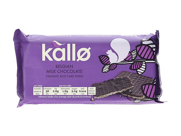 Kallo Milk Chocolate Thins - Organic Rice Cakes