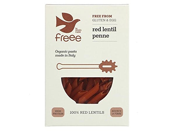 Freee 100% Red Lentil Penne Organic Pasta Shapes